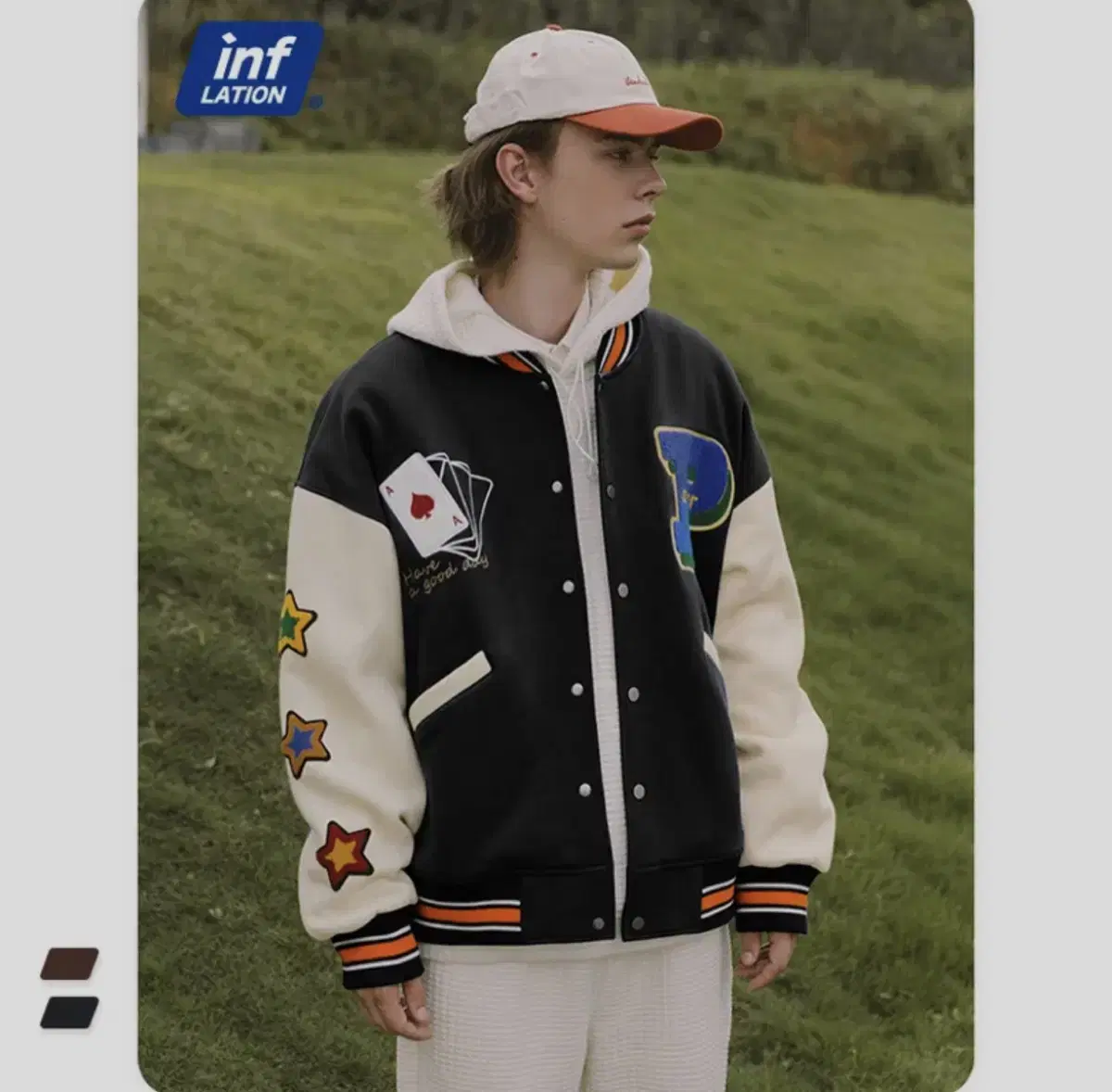 인플레이션 Poker Game Stadium Jacket 바시티 잠바